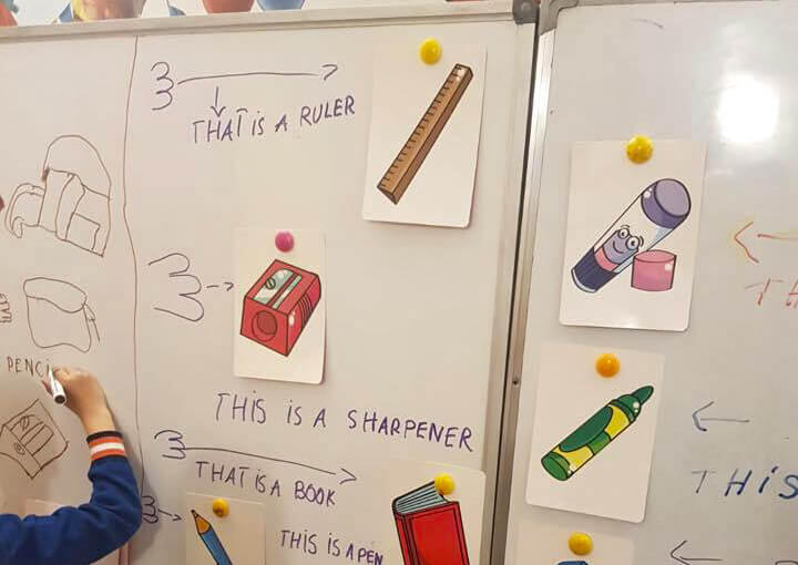 Table mari de tip Whiteboards pentru captarea atenției celor mici.
